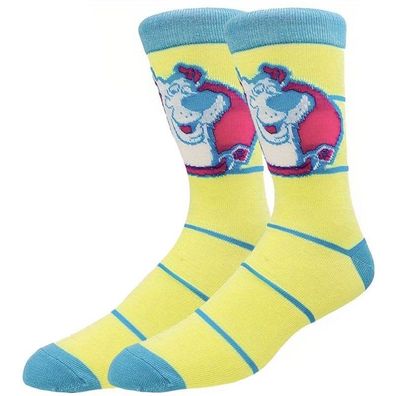 Scooby Doo Gelbe Gestreifte Motivsocken Cartoon Heroes Motiv Socken mit Scooby Doo