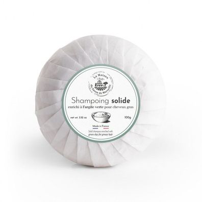 Festes Shampoo 100g - Grüne Tonerde für fettiges Haar