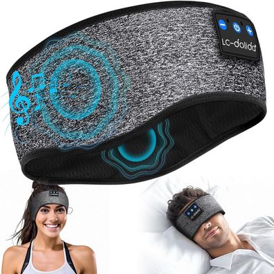 Schlafkopfhörer Bluetooth, Schlafmaske Strinband Kopfhörer, 14 Stunden Laufzeit