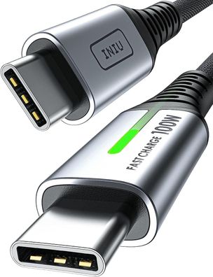 INIU USB C Kabel, 100W [2m] 5A PD QC 4.0 Schnellladekabel USB C auf USB C Kabel