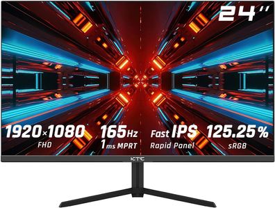 KTC Gaming Monitor 24 Zoll, Fast IPS 165Hz 1ms Monitor, 1080P FHD 1920x1080