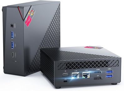 NiPoGi AM06 PRO Mini PC, AMD Ryzen 5 5500U (6C/12T, bis zu 4,0GHz), 16GB DDR4