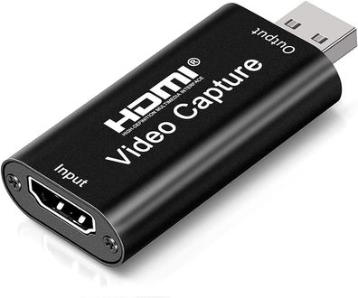 Videoaufnahmekarte Capture Card USB Adapter, 4K HDMI Video USB2.0 1080P 60 Hz