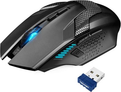 Tecknet Kabellose Gaming Maus, Raptor 2.4G Spieletauglichen Wireless Gamer Maus