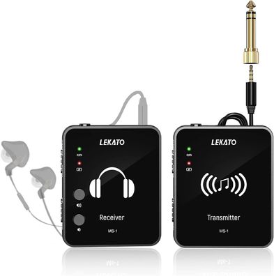 Drahtloses In-Ear Monitoring Professionell kabelloses 2.4G Stereo 24-Bit/48Kbps