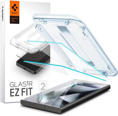 Spigen Glas. tR EZ Fit 2x Schutzfolie kompatibel mit Samsung Galaxy S24 Ultra