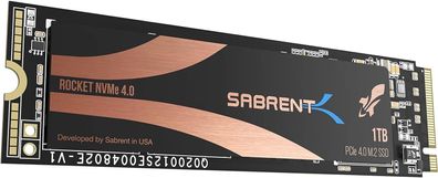 Sabrent M.2 NVMe SSD 1TB Gen 4, Internes Solid State 5000 MB/ s Lesen, PCIe 4.0
