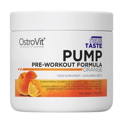 OstroVit PUMP Pre-Workout Formula 300 g NEW Formula Orange