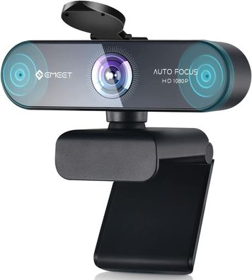 EMEET 1080P Webcam mit 2 Mikrofon - NOVA Full HD Webcam mit Autofokus, Streaming