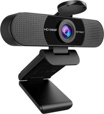 EMEET Full HD Webcam - C960 1080P Webcam mit Objektivabdeckung & Dual Mikrofon