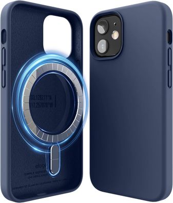 Magnetic Silikon-Hülle Case Kompatibel mit iPhone 12 Mini 5,4 Zoll, Handyhülle