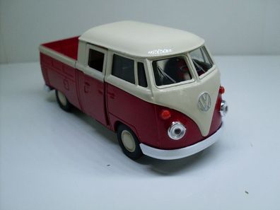 VW T1 Doka rot/ weiß, Welly Auto Modell ca. 1:34 - 1:38