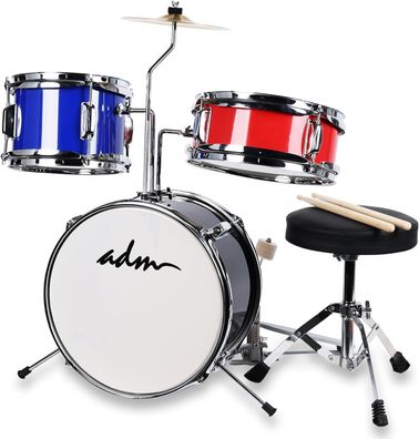 ADM Kinder Schlagzeug Set für Anfänger, von 3-9 Jahren, 14" 3 PC Junior Drum