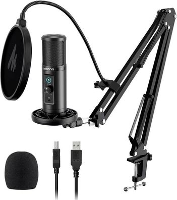 USB Mikrofon PC Popfilter AU-PM422 Mikrofon mit Arm Cardioid Kondensatormikrofon