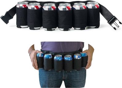 Portable Trinker Bier Soda Gürtelhalter für 6 Getränke, Camping, Männer Geschenk