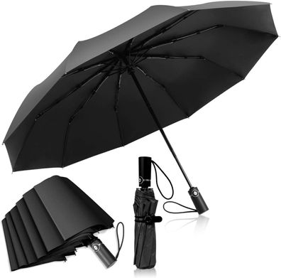 Adoric Regenschirm Sturmfest Automatik, Taschenschirm Umbrella schnelltrockend