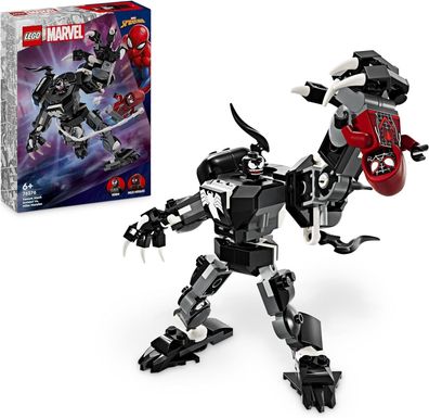 LEGO Marvel Venom Mech vs. Miles Morales, bewegliche Actionfiguren für Kinder