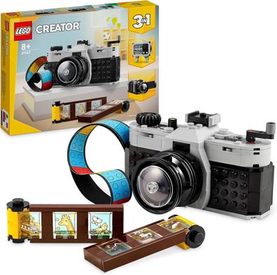 LEGO Creator 3-in-1 Retro Kamera Spielzeug mit 3 Modellen für Mädchen und Jungen