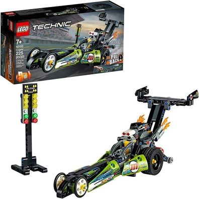 LEGO 43103 Technic Dragster Rennauto und Hot Road, 2-in-1 Set, Rennwagen