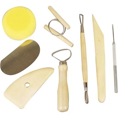 8-tlg. Modellier-Werkzeug Set, Holz Keramik Ton Werkzeuge Keramik Schnitzen Werkzeug