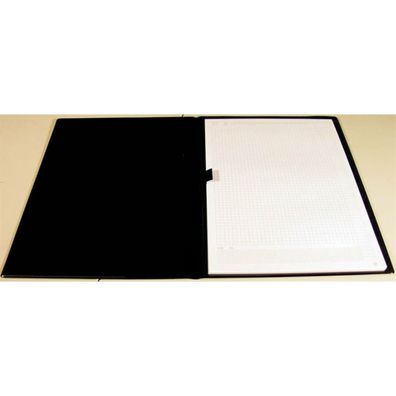 Pantaplast Präsentationsmappe A4 Konferenzmappe schwarzes Vinyl-Kunstleder mit ...