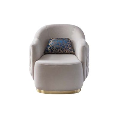 Sessel 1 Sitzer Polster Sofas Design Luxus Textil Couch weiß Sofa Neu