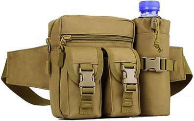 Huntvp Taktisch Hüfttasche mit Flaschenhalter 17x14x5cm Militärisch Bauchtasche
