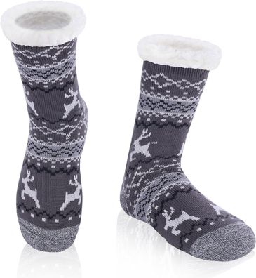 Kuschelsocken für Herren Warme Winter Thermosocken mit Vollplüsch Socken 39-47