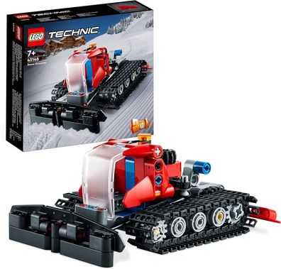 LEGO 42148 Technic Pistenraupe, 2-in-1 Winter-Fahrzeug-Modell Schneemobil
