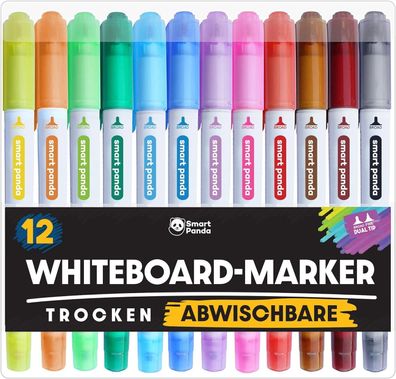 Whiteboard 12x Marker von SmartPanda - Whiteboard Stifte, Folienstift Abwischbar