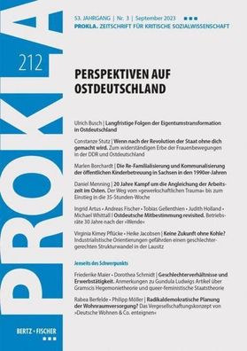 Perspektiven auf Ostdeutschland, Prokla 212