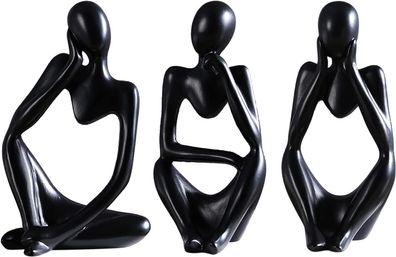 Denker Skulptur Deko, 3 Stück Abstrakte Kunst Figuren Statuen Deko Wohnzimmer