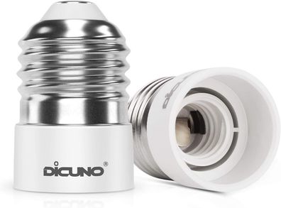 DiCUNO E27 auf E14 Sockel Konverter 2-Pack Socket Adapter Hohe Qualität