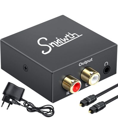 Snxiwth Audio Konverter Digital auf Analog Wandler Koaxial Optischer zu Analog