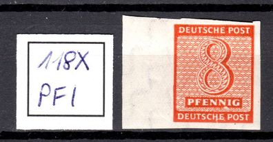 SBZ West-Sachsen Mi. Nr. 118X Plattenfehler I postfrisch mnh