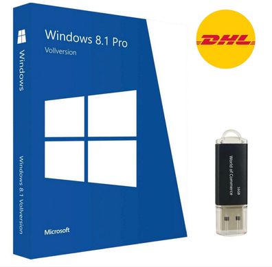 Microsoft Windows 8.1 Professional Pro | Vollversion | Deutsche Ware | 24/7 Lieferung