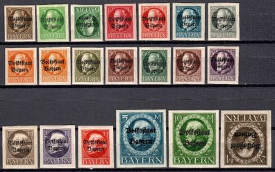 Bayern Bavaria Mi. Nr. 116 II B - 135 II B postfrisch / ungebraucht kompletter Satz