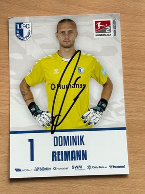 Dominik Reimann -1. FC Magdeburg- Autogrammkarte original signiert - #S2176