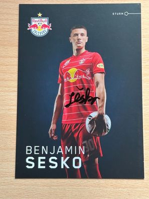 Benjamin Sesko - Red Bull Salzburg - Autogrammkarte original signiert - #2302