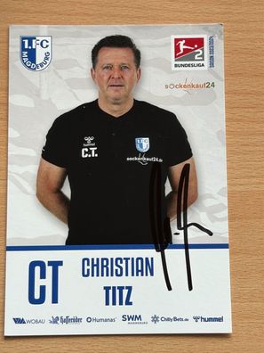 Christian Titz - 1. FC Magdeburg - Autogrammkarte original signiert - #S2182