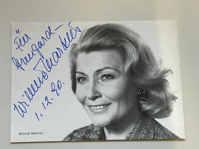 Winnie Markus Autogrammkarte original signiert #S1997