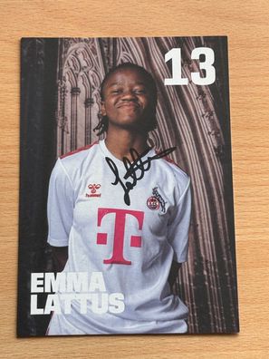 Emma Lattus - 1. FC Köln - Autogrammkarte original signiert - #S2160