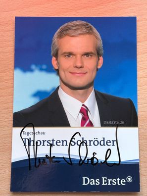 Thorsten Schröder Tagesschau Autogrammkarte original signiert #S2606