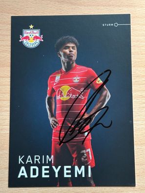 Karim Adeyemi - Red Bull Salzburg - Autogrammkarte original signiert - #2304
