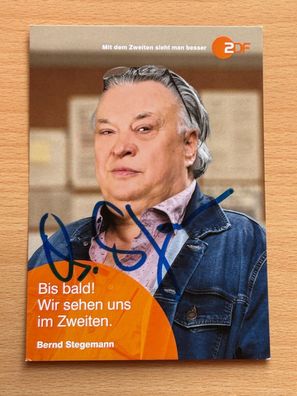 Bernd Stegemann ZDF Autogrammkarte original signiert #S1531