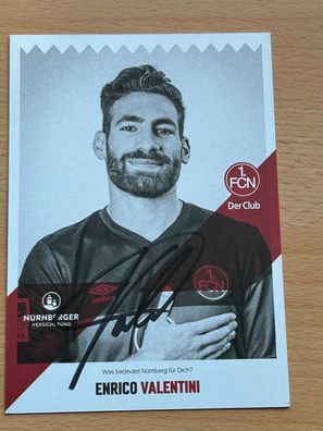 Enrico Valentini - 1. FC Nürnberg - Autogrammkarte original signiert - #S2352