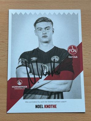 Noel Knothe - 1. FC Nürnberg - Autogrammkarte original signiert - #S2340