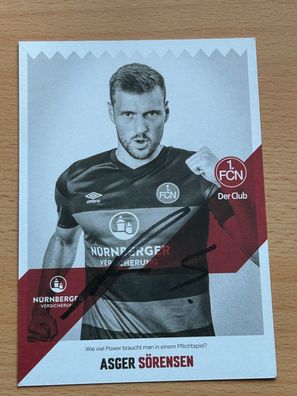 Asger Sörensen - 1. FC Nürnberg - Autogrammkarte original signiert - #S2343