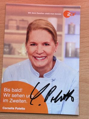 Cornelia Poletto Die Küchenschlacht Autogrammkarte original signiert #S2611
