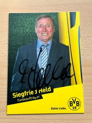 Siegfried Held - Borussia Dortmund - Autogrammkarte original signiert - #S2372